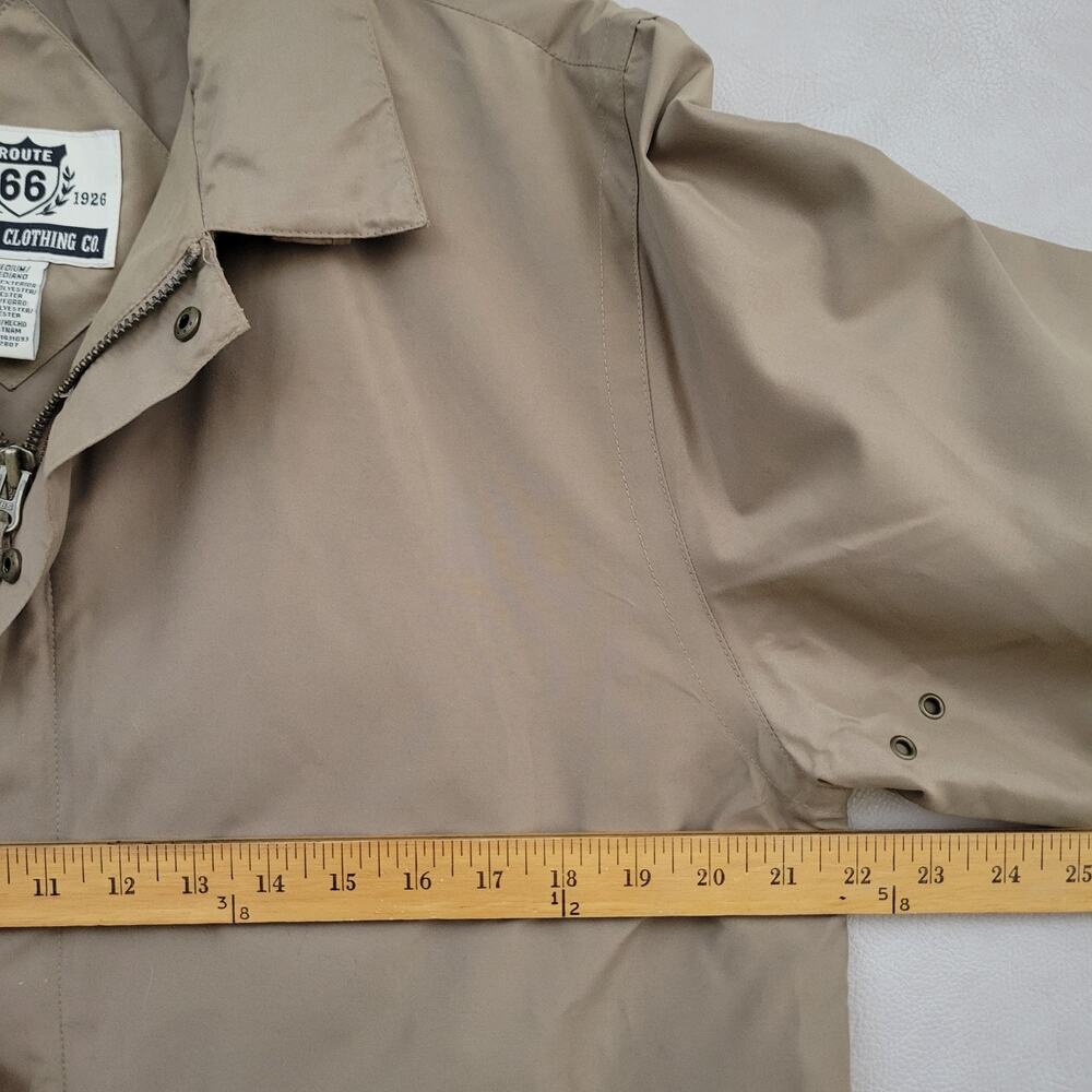 Vintage Route 66 Jacket Mens Size Medium Khaki Military Style Full Zip Retro - Picture 10 of 10